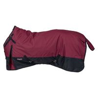 Keep your horse comfortable with the Tough1 600D Snuggit Turnout Blanket. This heavyweight horse blanket is made of a 600 denier waterproof rip-stop poly outer shell with a 210 denier lining and 250g of polyfill. This turnout blanket features fleece wither protection, Snuggit adjustable neck, adjustable and replaceable leg straps with elastic ends, double buckle front, tail flap that reduces tail breakage, and shoulder gussets that allow freedom of movement. The material of the turnout blanket i