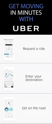 Use PINTEREST10RIDE for $10 off your first ride! From the daily commute, errands across town, early morning flights or late night drinks, getting from point A to point B is easy with Uber. Wherever you’re headed, count on Uber for a ride—no reservations needed. Signing up is effortless and takes only a few minutes.