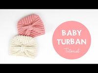 How To Crochet Cute And Easy Baby Hat/ Bonnet / Turban | Croby Patterns - YouTube