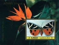 Stamp: Callimorpha (Ajman) (Butterflies (IX)) Mi:AJ BL492A