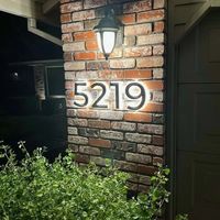 💎Modern LED-backlit house numbers & business sign - perfect for address numbers.  Best price & Star-Seller with 5-star ⭐️ customer service! Stainless steel, 127mm, Black Font 📍 Customizable address numbers to suit your style. 📍 Ideal for any occasion - whether you're upgrading your modern house numbers, searching for a new home gift, or a thoughtful housewarming gift, this custom sign ensures your house number stands out. 📍 Durable and stylish - this door sign combines elegance with practica