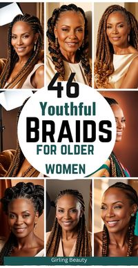 46 Youthful and elegant braids hairstyles for women over 50, perfect for adding elegance and flair to your look. From classic braided updos to chic twists and sophisticated styles, find inspiration for ageless beauty. #BraidForWomenOver50