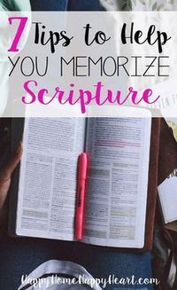 Enhance your Bible study experience by memorizing scripture. Learn how to memorize scripture. These scripture memorization tips will help you memorize scripture fast & grow as a Christian! #BibleStudy #ChristianLiving #MemorizeScripture