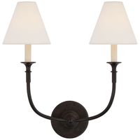 Visual Comfort TOB 2451-L Piaf 2 Light 19" Tall Wall Sconce Features:       Constructed from steel   Requires (2) candelabra (E12) 6 watt bulbs (not included)   Capable of being dimmed   Rated for installation in dry locations   Title 20 compliant      Dimensions:       Height: 18-3/4"   Width: 18-1/2"   Extension: 9-1/4"   Product Weight: 6 lbs   Backplate Width: 4-3/4"   Backplate Depth: 4-3/4"      Electrical Specifications:       Max Wattage: 12 watts   Number of Bul