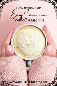 Craving café vibes at home? 
Whip up this DIY delight: frothy homemade cappuccino without the fuss of a machine! 🌟

Wether a frother or immersion blender, I will show you how to froth your favorite milk, pour over a shot of strong brewed coffee, and sprinkle with cocoa for that irresistible touch. #HomemadeCappuccino #CoffeeLoversUnite #DIYCafeMagic #HomeBaristaDelights #CappuccinoCravings #FoamArtistry