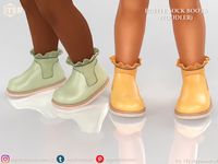 The Sims Resource - Ruffle sock boots Toddler