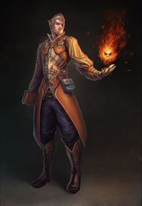 Half-Elf Sorcerer - Pathfinder PFRPG DND D&D d20 fantasy