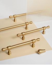 Handmade Long Brushed Brass Cabinet Pulls Bedroom Drawer - Etsy