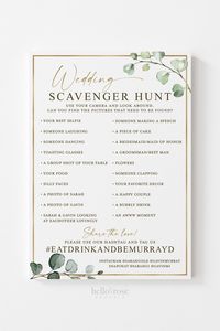 Personalized Wedding Scavenger Hunt Game . Socially Distant Wedding Reception Game . I Spy Camera . Greenery + Gold . Printable Download G2 #wedding #bridalshowergame #etsy #greeneryandgold #funbridalgames #funweddinggame #receptiongame #scavengerhuntgame #photoscavengerhunt #weddingphotosgame