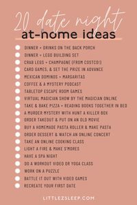 20 At-Home Date Night Ideas