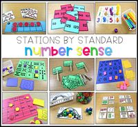 Engaging, hands-on, interactive, math stations on number sense and number fluency. Help your students with learning numbers, number recognition, one to one correspondence, counting sets, greater and less, building numbers, ones, tens, hundreds with these math centers. These math station ideas and math games on numeracy are perfect for kindergarten, first grade, and second grade. To learn more about "Math Stations by Standard", visit www.tunstallsteachingtidbits.com