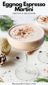 Indulge in the ultimate holiday cocktail with this Rum-Spiked Eggnog Espresso Delight Martini. Perfect for cozy winter nights, this festive drink combines the rich flavors of creamy eggnog and bold espresso with a hint of rum for a delightful twist. Whether you're hosting a holiday gathering or enjoying a quiet evening by the fire, this martini is sure to add a touch of warmth and cheer to your celebrations. Sip, savor, and enjoy the magic of the season with every delicious drop.