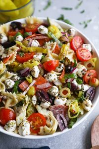 Easy Italian Antipasto Pasta Salad - Kalefornia Kravings