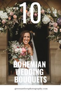 Ideas and lots of inspiration for your bohemian wedding, from bohemian wedding bouquets for outdoor wedding ceremonies or church weddings, wild and free spirited brides will love! King proteas flowers and lots of rich colours for a dream wedding bouquet. #bohemianwedding #weddingflowers