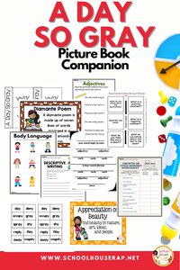 This print-and-go PDF unit contains lessons and activities to implement A Day So Gray in your classroom. Reading, writing, grammar, SEL, and character education activities are all included, giving you many well-rounded options to implement into your lessons.