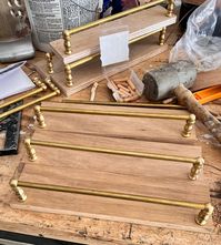 Inexpensive DIY Brass Gallery Rail |