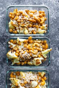 Make these vegetarian cauliflower cashew meal prep bowls ahead of time and have work lunches ready for the week!