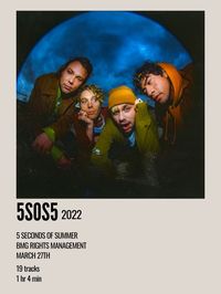 minimal aesthetic polaroid album poster for 5sos5 by 5 seconds of summer