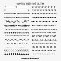 Collection of hand drawn ornamental bord... | Free Vector #Freepik #freevector #border #hand #hand-drawn #borders