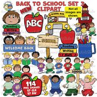 Back to School Kids Set 3 (Karen's Kids Clipart) – Karen's Kids Studio