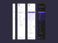 Sidebar navigation by Robin Holesinsky on Dribbble