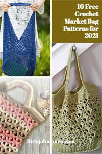 A collection of free crochet hobo bag patterns to set your spring off right! With you to the grocery store to cut down on your plastic use with one of these crochet market bag patterns. We’ve got mesh crochet market bags, solid crochet market bags, and some with fancy stitches too. These totes aren't only for groceries! How about a crochet beach bag or a crochet mesh purse? It's your choice, check these easy crochet patterns out! #crochetbeachbag #crochetmarketbagfreepattern