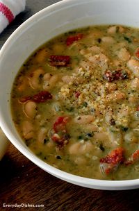 5-Ingredient Pesto Bean Soup Recipe