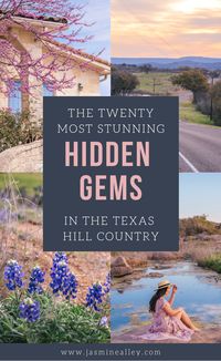 These 20 hidden gems in the Texas Hill Country will blow you away! These 20 spots include nature, food, scenic drives, where to stay, and towns to visit. If you\'re doing a Hill Country road trip, you need to stop at these places and check out these things to do. Texas has a lot of beauty, and these Instagrammable spots are definitely photo-worthy! Make time for the prettiest nature in the Hill Country as well as the best food around! #texashillcountry #texasroadtrip #roadtrip #travel #texas