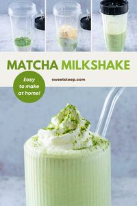 This incredibly easy Matcha Milkshake is a simple blend of matcha green tea powder, ice cream and milk. This blended matcha creates the creamiest, most decadent matcha dessert. If you love matcha lattes, then give this milkshake recipe a try!