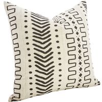 Mud Cloth Throw Pillow from Wayfair Canada This white and black two-tone geometric pattern is fun and modern, perfect for an accent pillow.