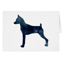 Min Pin - Black Watercolor Silhouette Card | Zazzle.com