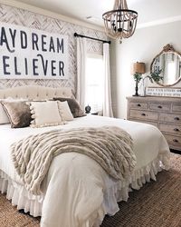 BEFORE FALL MAKEOVER REVEAL. Fall farmhouse bedroom redesign featuring amazing pieces from Joss and  Main. #falldecor #bedroominspo #bedroom #bedroommakeover