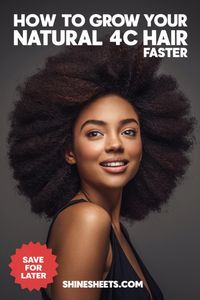 Struggling to speed up the growth of your 4C natural hair? Our natural hair care tips will help you achieve faster, healthier growth. 
📌 Save this pin for essential hair growth advice! #NaturalHairCareTips #NaturalHairGrowth #HairGrowthTips #SpeedUpGrowthOf4CNaturalHair 💁🏾‍♀️✨