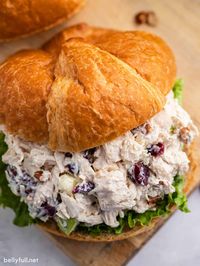 This is the BEST chicken salad recipe. It could not be easier or more delicious. With chicken, cranberries, apples, and pecans, it’s wonderful on its own, as a side, or as a sandwich!