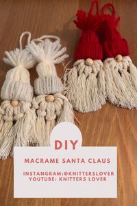 A lovely Santa Cluas in macrame, really nice and easy ornaments for our xmas tree, if you like it subscribe to my channel and comment if you would like a tutorial