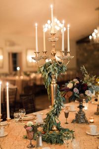 romantic candlelit vintage wedding centerpieces ideas