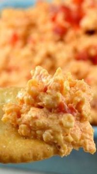 Classic Pimento Cheese Dip. This amazingly delicious dip is super easy to make, feeds a crowd and everyone always requests the recipe!