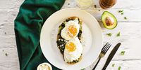 Avocado Toast with Eggs, Kale & Feta  - Yuka