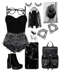 "Modern Emo" by peachycactus01 ❤ liked on Polyvore featuring Aspinal of London, Harper & Blake, Myia Bonner and modern