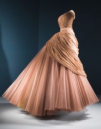 Woman's Evening Gown Charles James (England, active United States, 1906-1978) United States, 1951 Costumes; principal attire (entire body) Silk chiffon, silk satin, and nylon chiffon