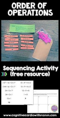 Try this fun, free activity to help your math students practice order of operations.