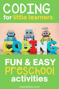 It important to begin teaching the basics of how technology works and to introduce core concepts, such as the components of coding and robotics, to encourage children to become producers of technology. Use these preschool robotics activities and unplugged coding activities for preschool to get your child learning now! Get the My Pre-K Box for monthly preschool play based learning activities and crafts to do at home! Go to: www.myprekbox.com for more details.