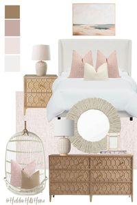 Teen Girl Bedroom Decor Ideas! Tween Bedroom with pink accents.