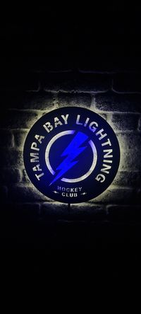 Tampa Bay Lightning NHL Club Led Sign  All the led signs we produce are %100 handmade. This product is  made to order Its processing time is usally about 1 to 2 business days. Let us know if you need a specific size It is made by applying LED light to the back of the wooden sign. Add a modern and minimalist touch to your home with this wall decor. It will be the most beautiful wall decor in a corner of your home. Functions: - Works With 12V Adapter - Power Cord ( 1 meters) - LED Light Is Install