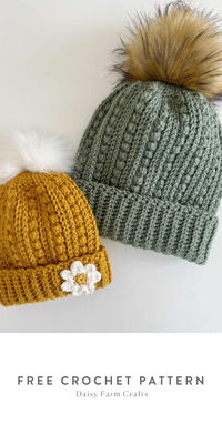 Free crochet pattern - Winterberry Hat by Daisy Farm Crafts. Free easy-to-follow pattern!