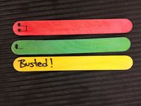 Rhythm Game: "Busted!" Pull a stick from the jar, clap its rhythm. Pull another stick, clap both rhythms. Continue cumulatively. If you pull the "busted" stick, you have to put all yours back. Kid with most at the end wins.