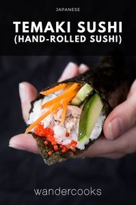 Temaki sushi is the EASIEST way to make hand roll sushi at home, no bamboo mat or rolling skills required. All you need is sushi rice, seaweed wrappers and your favourite fillings, and you'll be ready to enjoy a sushi party in no time!