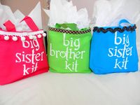 Make big brother or sister kits for the older sibling(s) for the day the baby comes home.