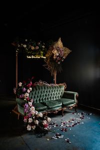 Dark and moody wedding inspiration with moody floral design