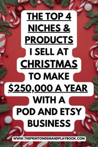 Learn about the best print on demand products and Etsy Trends to utilize and sell at Christmas for your online side hustle! If you need Etsy shop ideas, print on demand ideas, or want to know how to make money online with Print on Demand and Etsy business, then check out this post. The only way to have a successful Print on Demand Business is to break out of the norm sell unsaturated products, and hone in on design trends. See the exact products I sell this time of year to make six figures, what to sell on Etsy, and how to make money online with Print on Demand! #printondemand #printondemandproducts #printondemandbusiness #PrintifyandEtsy #onlinebusinessideas #moneymaker #startingabusiness #etsyshopideas #makemoneyonline #sidehustle #passiveincome #makemoneyonline #sellonEtsy #workfromhome